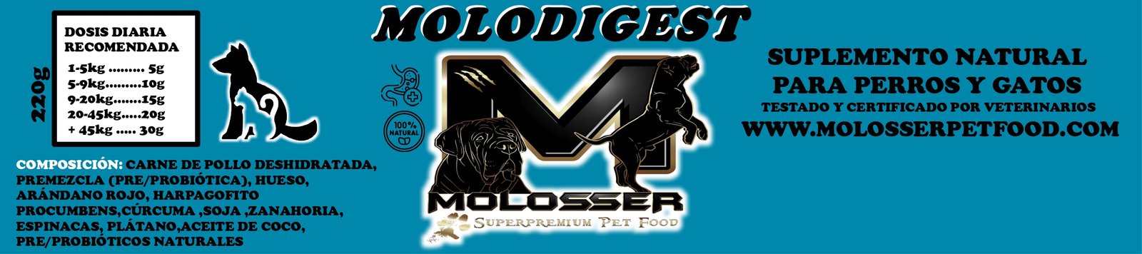 MOLODIGEST - PARA MEJORAR LA DIGESTIÓN DE TU MASCOTA - Imagen 2